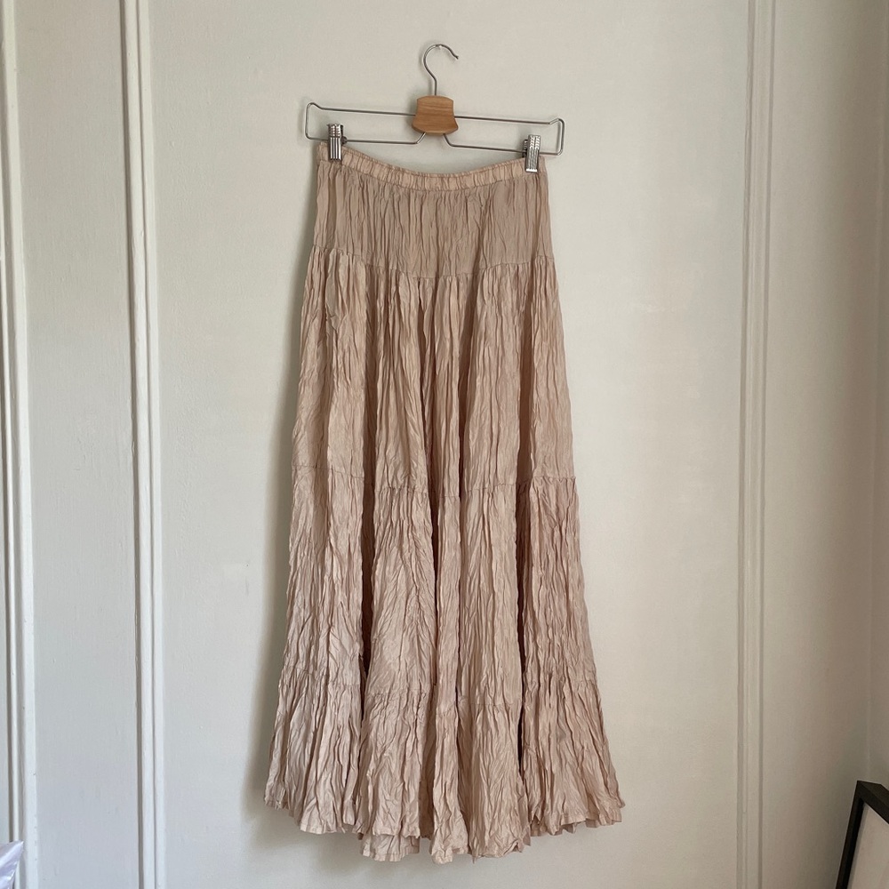 Vintage silk maxi skirt